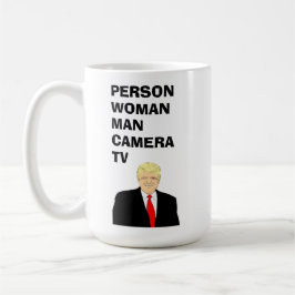 Person Woman Man Camera TV Funny Trump Kaffemugg