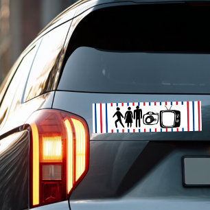 Person Woman Man Camera TV Rand Bildekal