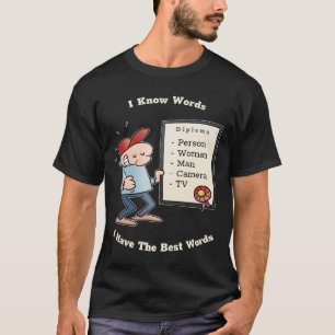 Person Woman Man Camera TV-Tecknad Diploma T Shirt