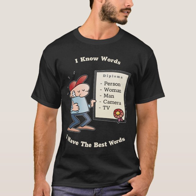 Person Woman Man Camera TV-Tecknad Diploma T Shirt (Framsida)