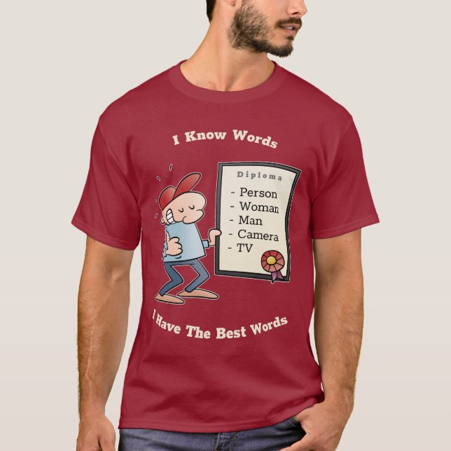 Person Woman Man Camera TV-Tecknad Diploma T Shirt (Framsida)