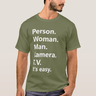 Person Woman Man Camera TV Trump Memory Test T Shirt