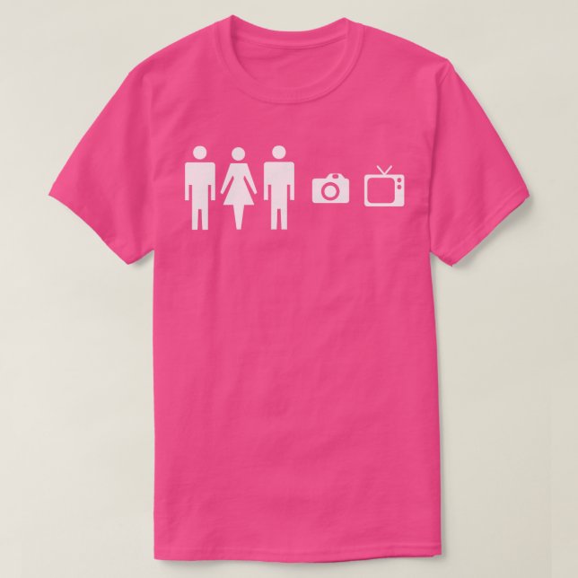 Person Women Man Camera TV Cognitive Test T Shirt (Design framsida)