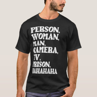 Person _women_ Man Camera TV-frihet Hahaha Funny T Shirt