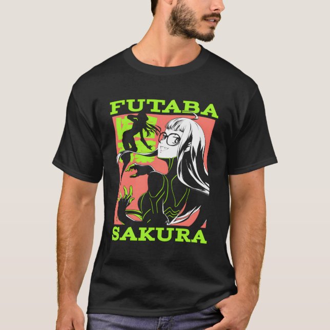 Persona 5 Futaba Sakura Collage T Shirt (Framsida)