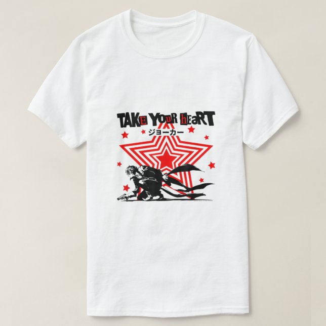 Persona 5 Joker - ta ditt hjärta T Shirt (Design framsida)