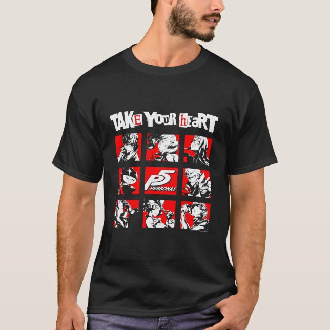Persona 5-teckenfyrkanter t shirt (Framsida)