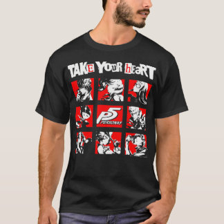 Persona 5-teckenfyrkanter t shirt