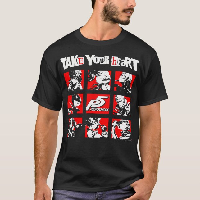 Persona 5-teckenfyrkanter t shirt (Framsida)