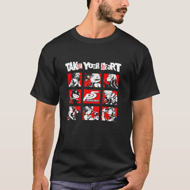 Persona 5-teckenfyrkanter t shirt (Framsida)