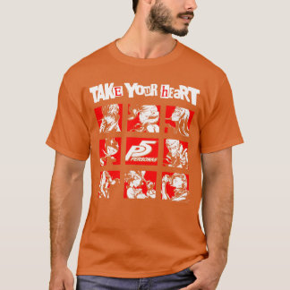 Persona 5ake Your Heart Karaktärsgrid RPG-video G T Shirt