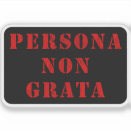 Persona Non Grata (vintage red) Klistermärken