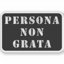 Persona Non Grata (vintage vit) Klistermärken