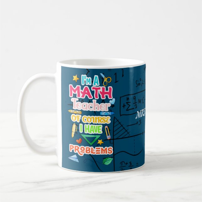 PersonaIiserad matematiklärare Kaffemugg (Vänster)