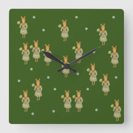 Personaje fyrkantig klocka