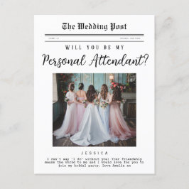 Personal Attendant frieri, Elegant Newspaper Vykort