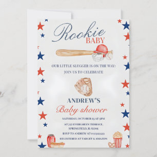 Personal Baseball Baby Shower Team party Inbjudningar