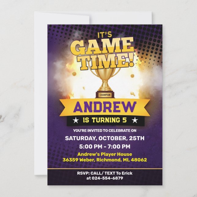 Personal Basketball Birthday Invitation Sport Inbjudningar (Framsida)