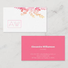 Personal Brand för Rosa av kvinnlig Professionell  Visitkort