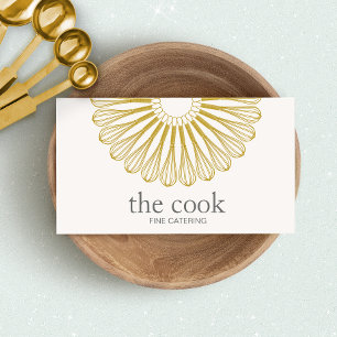 Personal Chef Logotyp Catering Whisk Cater Visitkort