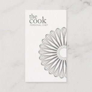 Personal Chef Modern Catering Whisk enkel Visitkort