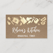 Personal Chef Restaurant Catering QR Logotyp Kraft