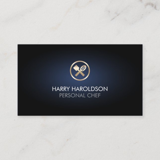Personal Chef Utensils Icon Food Service Visitkort (Framsida)