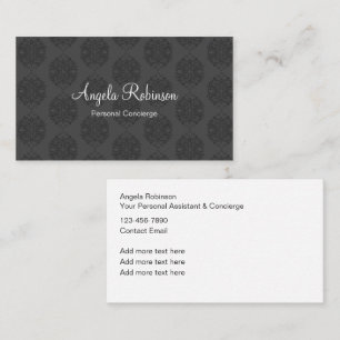 Personal Concierge Assistant för Classy Elegant Visitkort