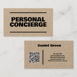 Personal Concierge QR Kraft Visitkort