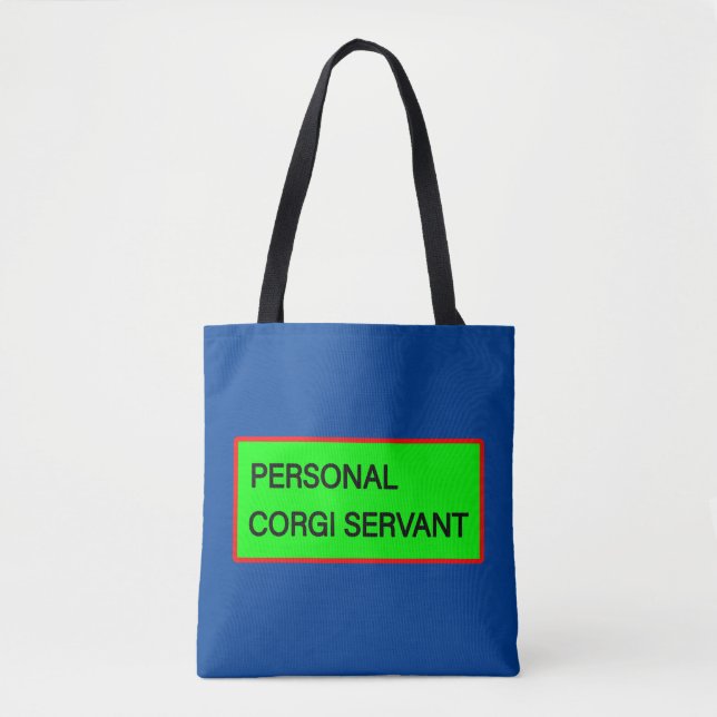 Personal Corgi Servant Tote Tygkasse (Framsida)