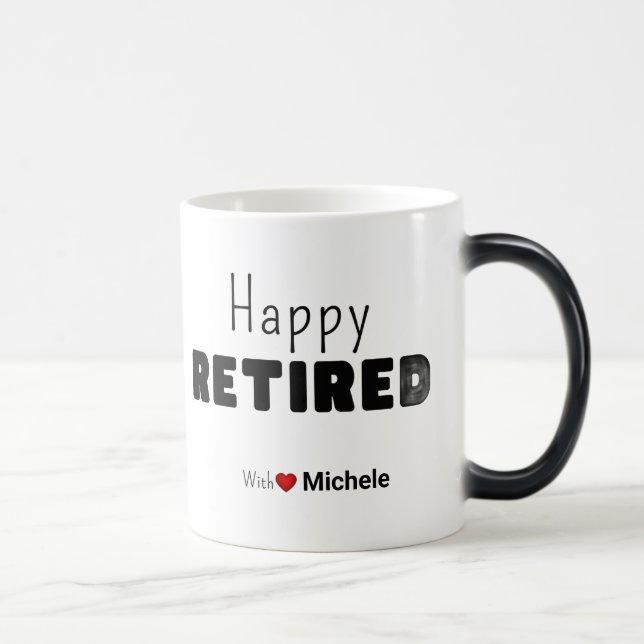Personal Customize retired gift funny humor monday Magisk Mugg (Höger)
