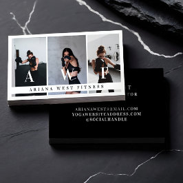 Personal Fitness Trainer Tre Photo Collage Visitkort