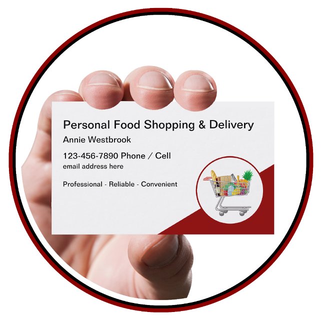 Personal Food Shopping Service Visitkort (Skapare uppladdad)