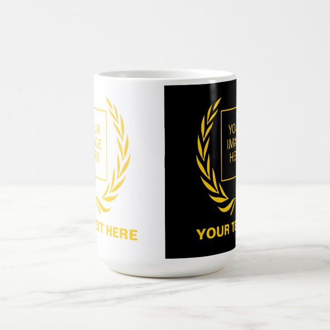 Personal Golden Laurel Wandeans Kaffemugg (Center)