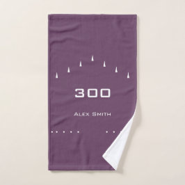 Personal High Game Bowling Ball Towel Mauve Lila
