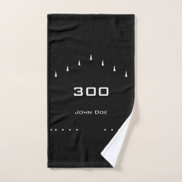 Personal High Game Bowling Ball Towel | Svart