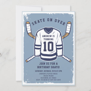 Personal Hockey Theme Födelsedagsfest inbjudan