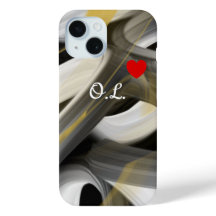 Personal iphone case Trend Abstrakt Black White