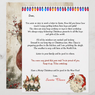 Personal Letter From Santa Claus Lights Elves