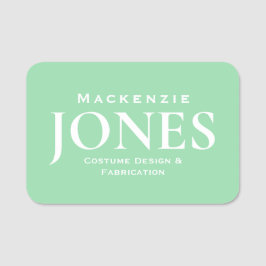 Personal Name Brand Business Logo Modern Green Namnbricka
