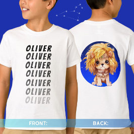 Personal namn Astrology Zodiac-tecken Leo längst b T Shirt