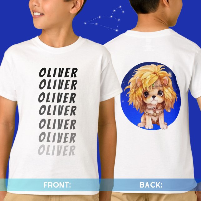 Personal namn Astrology Zodiac-tecken Leo längst b T Shirt (Skapare uppladdad)