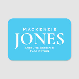 Personal Namn Business Logotyp Modern turkos Namnbricka