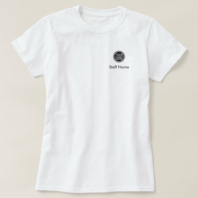 Personal Namn Din Logotyp\ Anpassningsbar Business T Shirt (Design framsida)