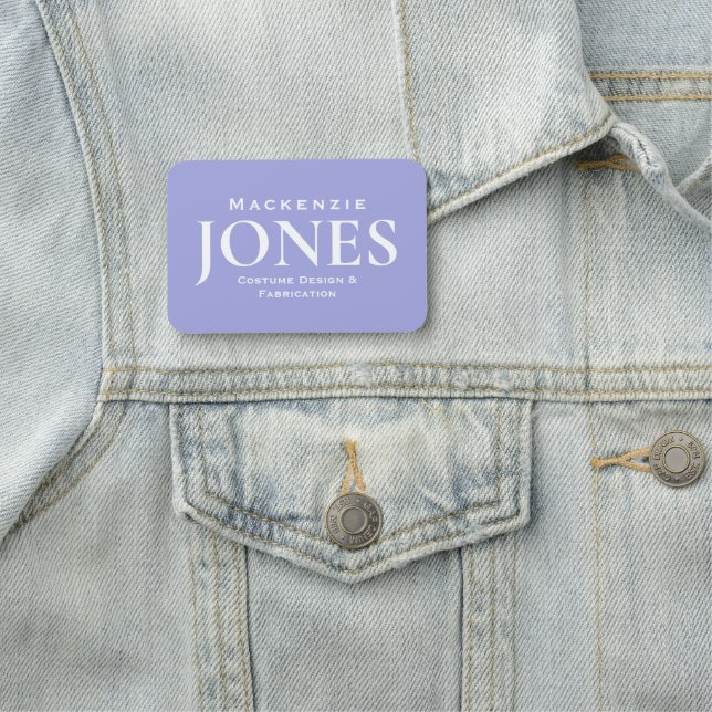 Personal Namn Logotyp Business  Modern Lila Namnbricka (På plats)