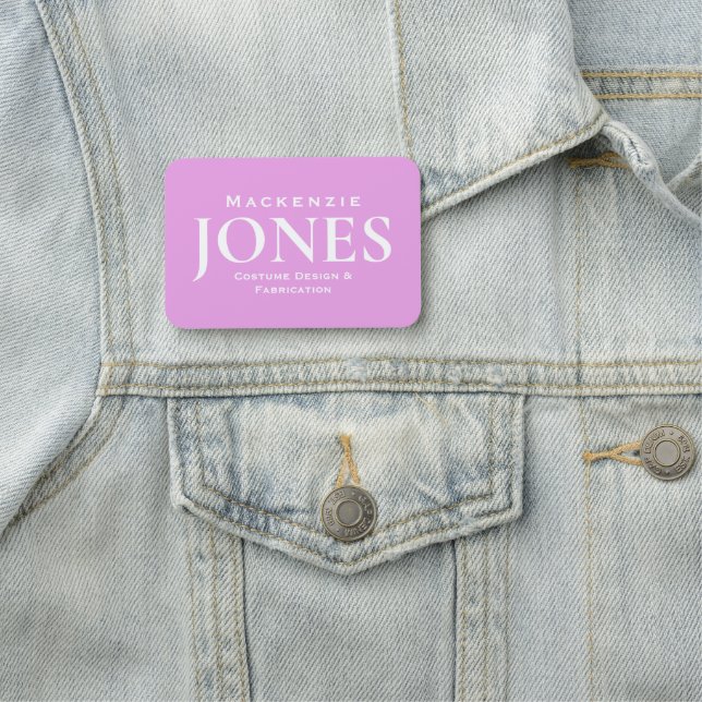 Personal Namn Logotyp Business  Modern Rosa Namnbricka (På plats)