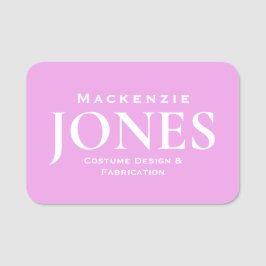 Personal Namn Logotyp Business  Modern Rosa Namnbricka