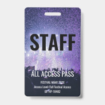 Personal Pass Svart All Tillgång Musik Festival Ko