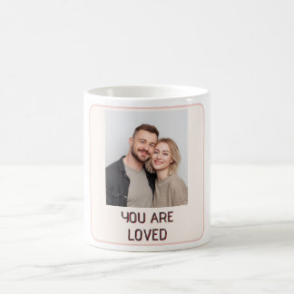 Personal Photo and Editable Text Valentine Mug Kaffemugg