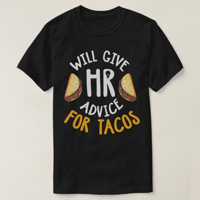 Personal Shirt Funny HR Taco Älskare HR Gift T (Design framsida)